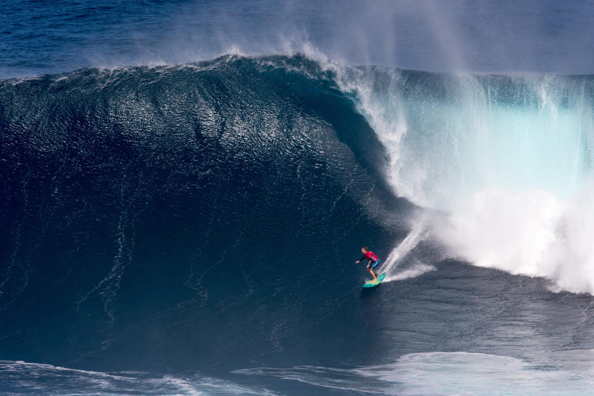 Female big store wave surfers