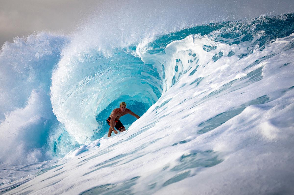 Stab Magazine Nat Young, suds and soda at Teahupoo this morning, Tahiti