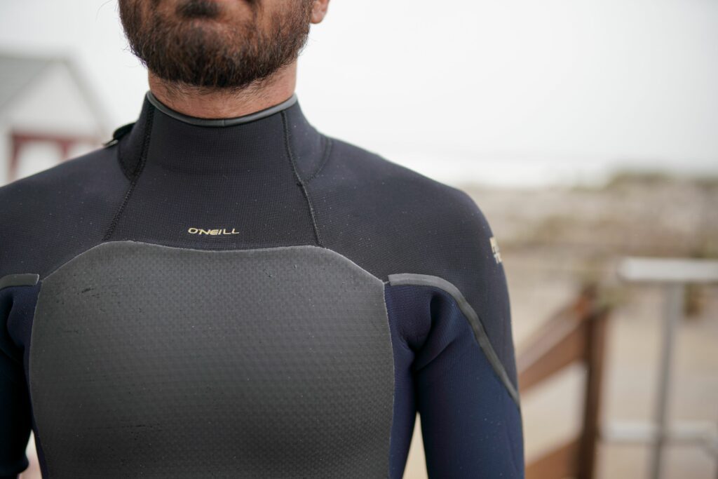 Up close with O'Neill's Psycho Tech Back-zip wetsuit.