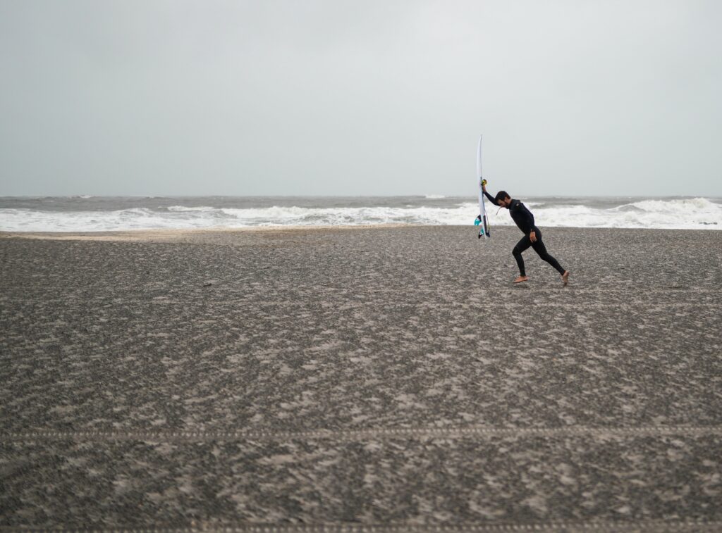 Windy conditions during the testing of O'neill Psycho Tech Back-zip wetsuit.