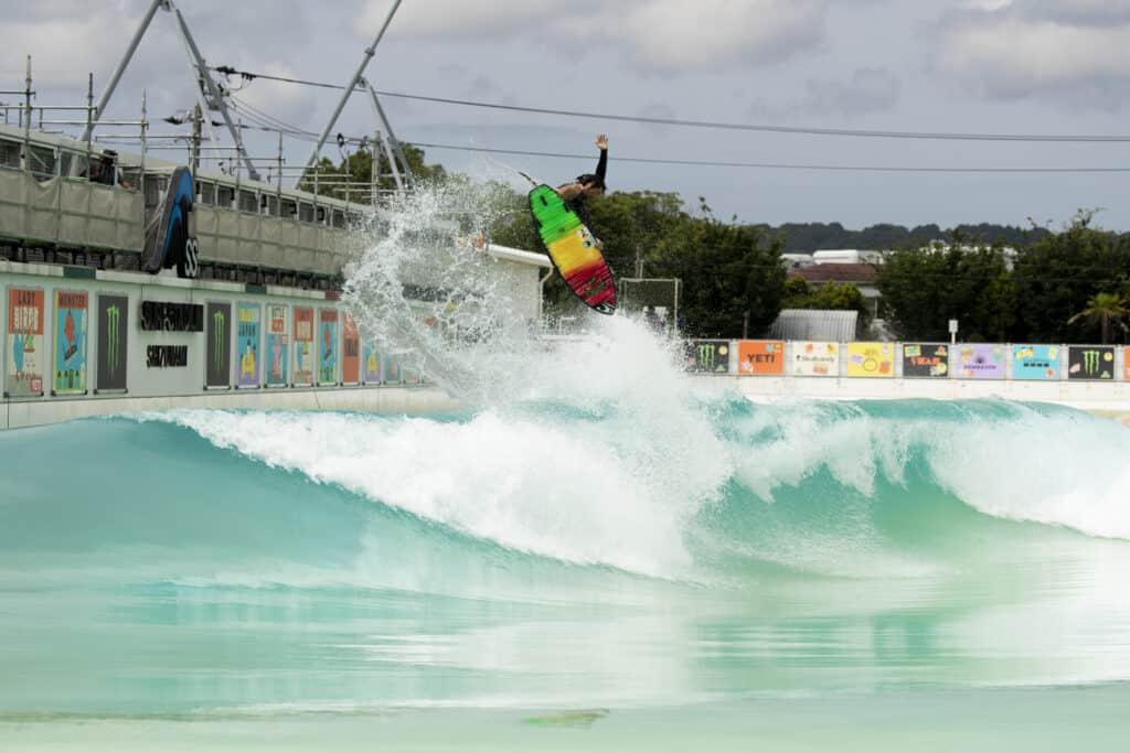 Rasta Robb McCormick launches an air reverse at Stab High Japan